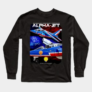 Alpha Jet Patrouille de France Advanced Trainer Aircraft Long Sleeve T-Shirt